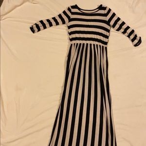 Black and white maxi dress